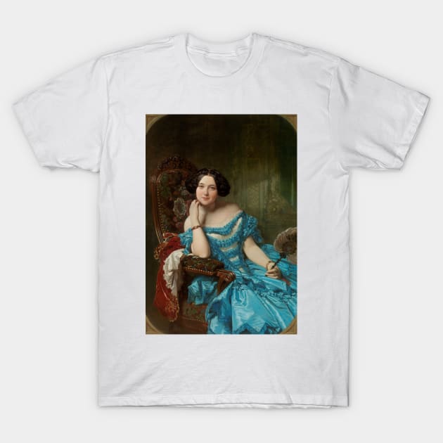 Amalia de Llano, a Spanish Countess and Author by Federico de Madrazo T-Shirt by Classic Art Stall